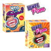 Box of a party word guessing card game titled Что Ты Сказал featuring colorful graphics and text