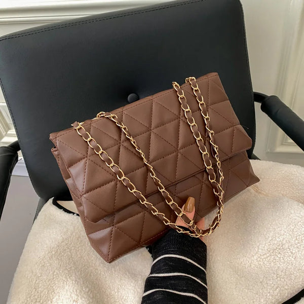 Embroidered Plaid Crossbody Bag