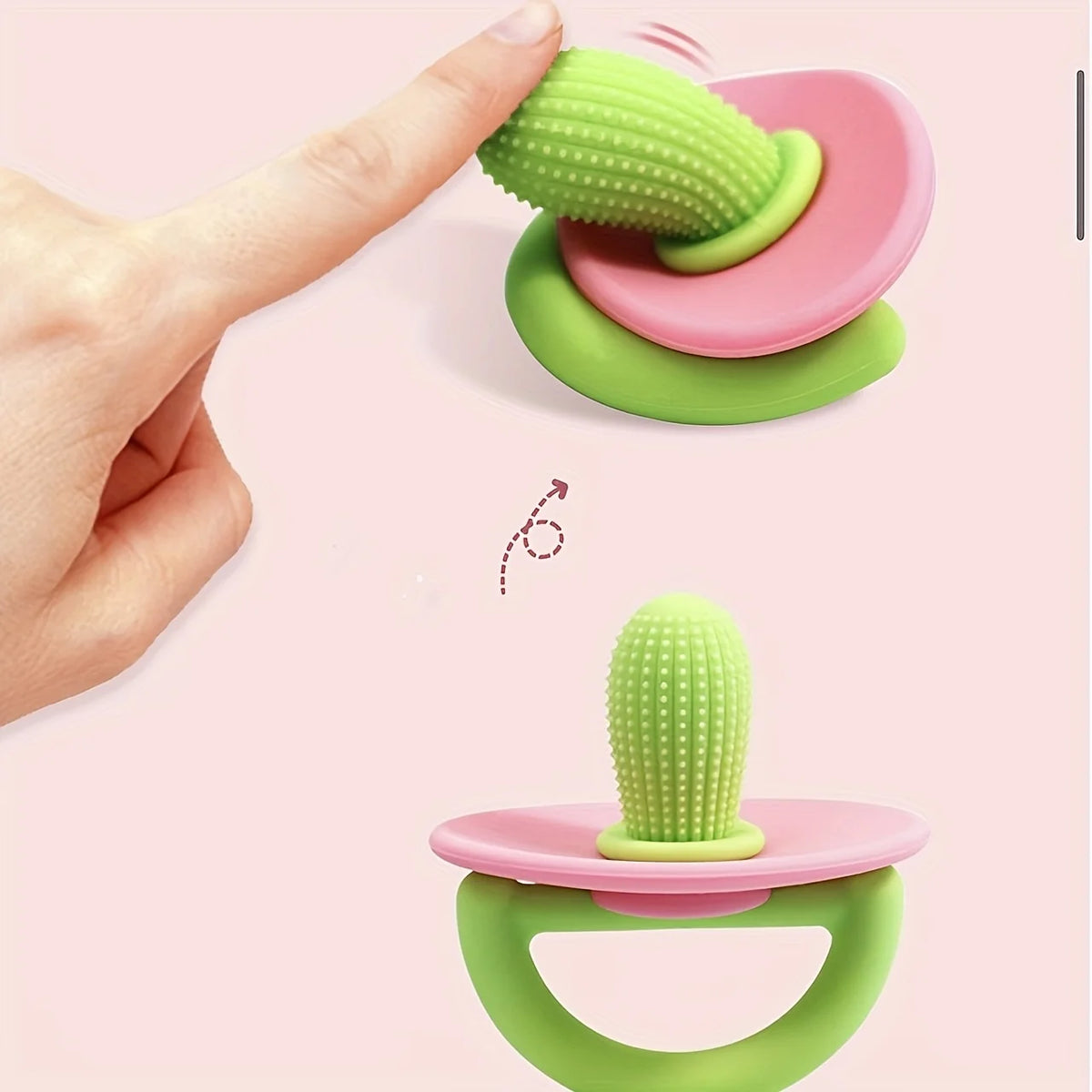 Silicone Teether Ring with Massage Dots for Soothing Gums
