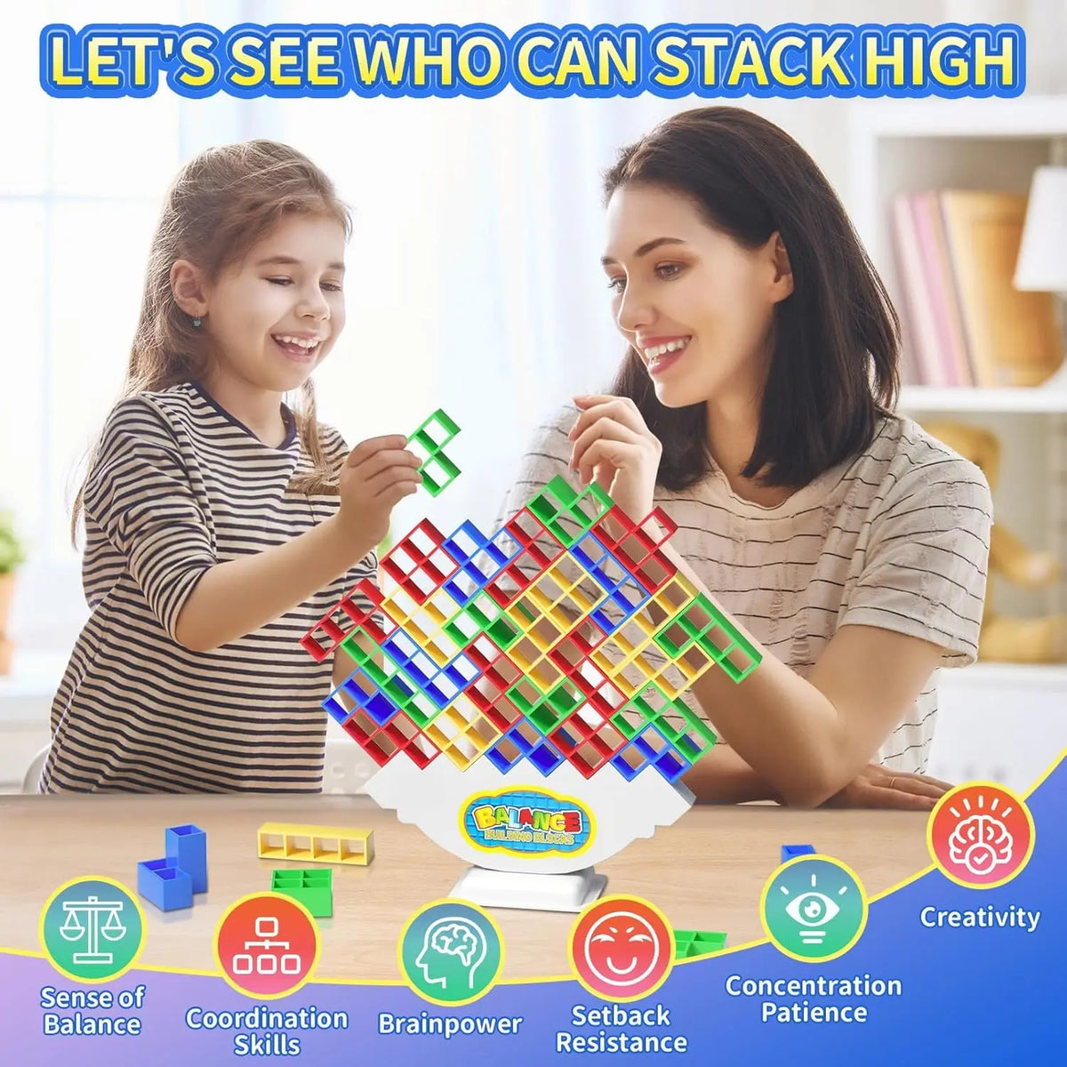 Balance Stacking Tower Game for Kids and Adults