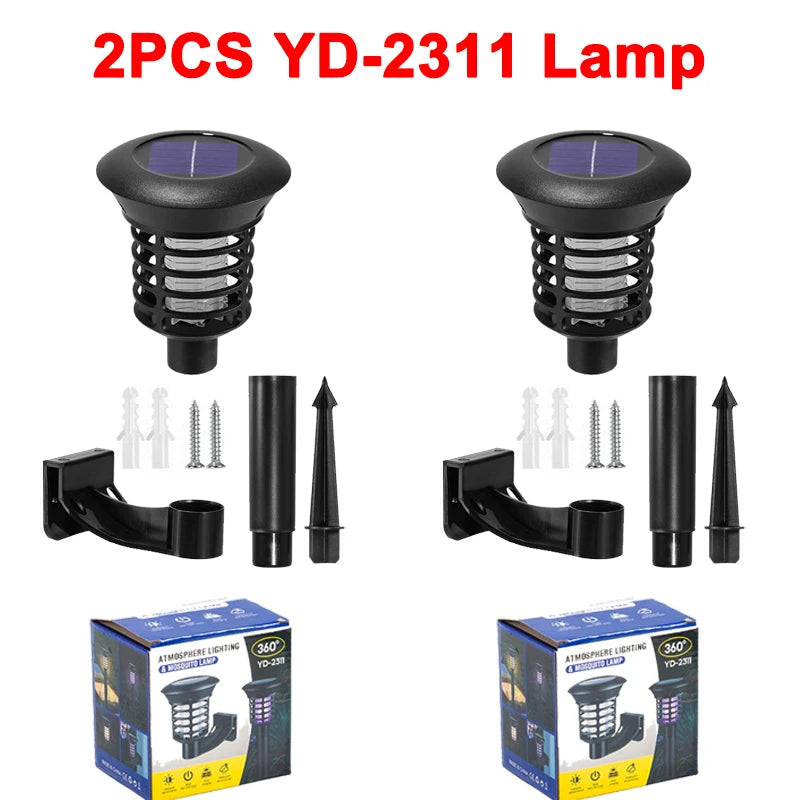 Solar-Powered Mosquito Killer Lamp with LED Light