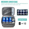 Insulated Thermal Shoulder Lunch Bag with Waterproof Lining
