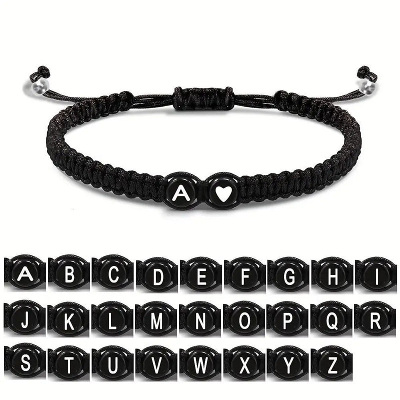 Personalized Alphabet Heart Bracelet