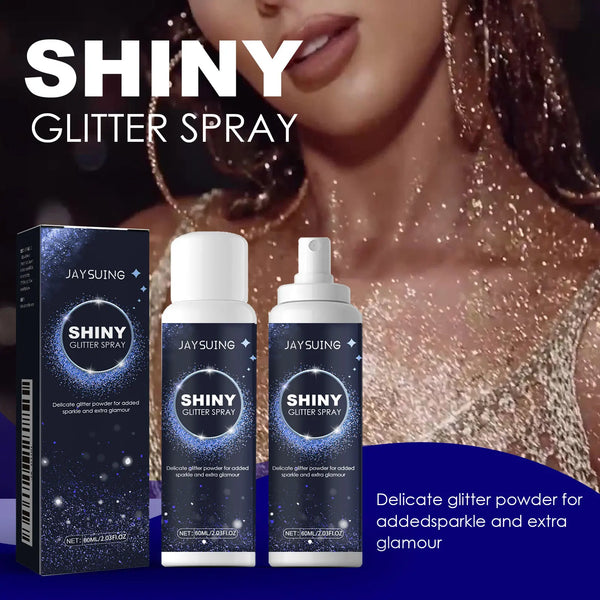 Radiant Silver Glitter Spray for Hair, Face & Body