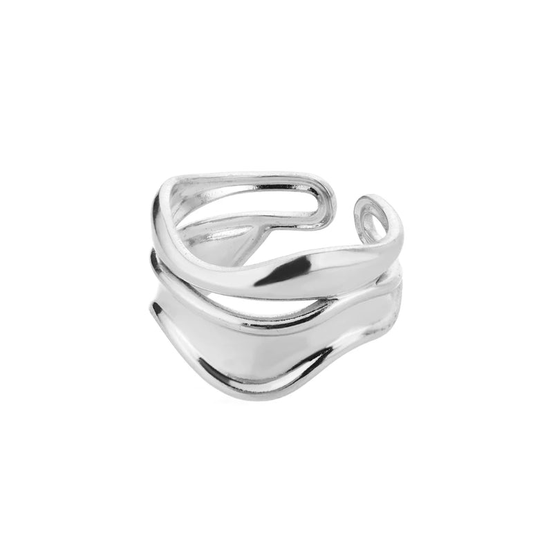 Waterproof Stainless Steel Ring with 18k Gold Plating