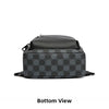 Men's Waterproof PU Leather Crossbody Bag with Geometric Pattern