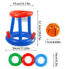 Inflatable Pool Basketball Hoop & Floating Ring Set
