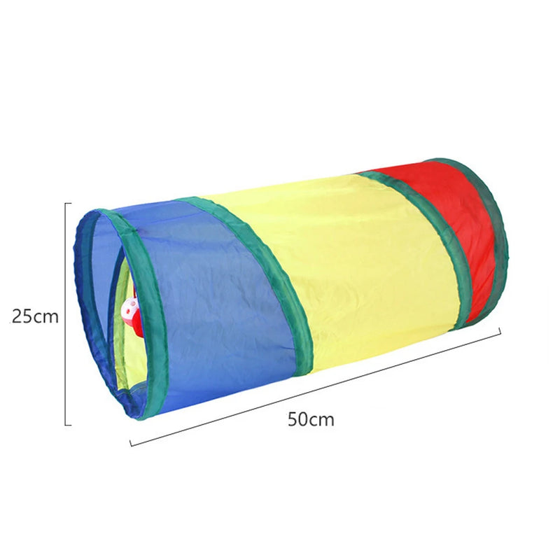 Foldable Interactive Cat Tunnel with Crinkle Sound