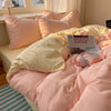 4-Piece Cotton Bedding Set with Duvet Cover, Flat Sheet, and Pillowcases