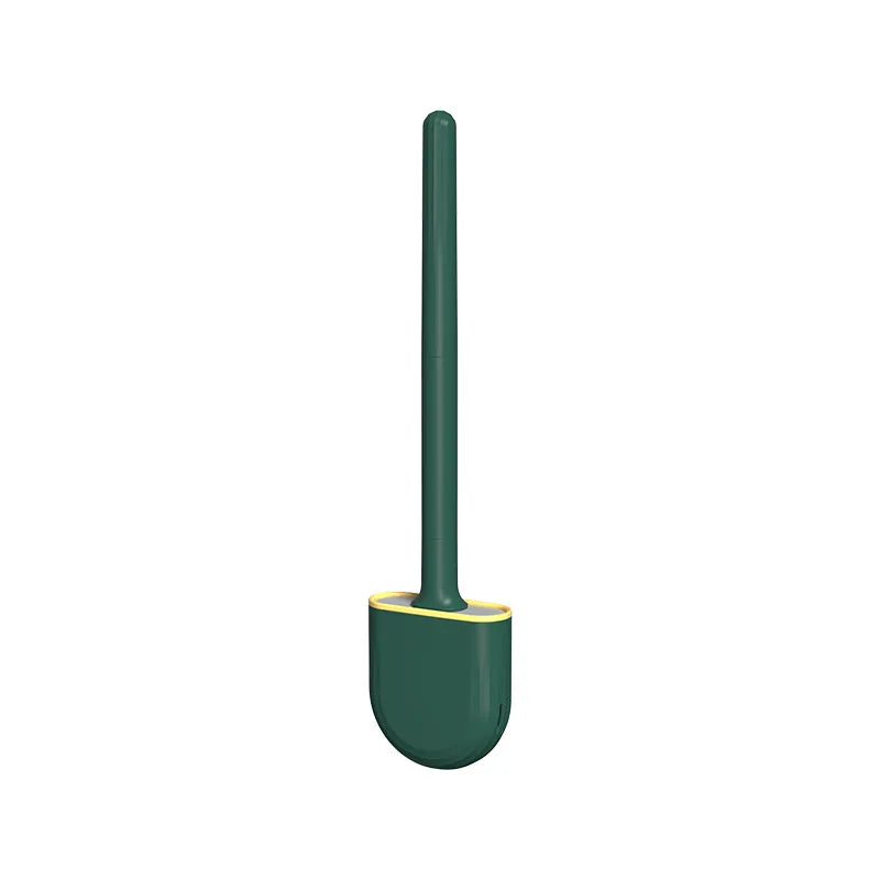 Silicone Toilet Brush with Wall-Mount Holder