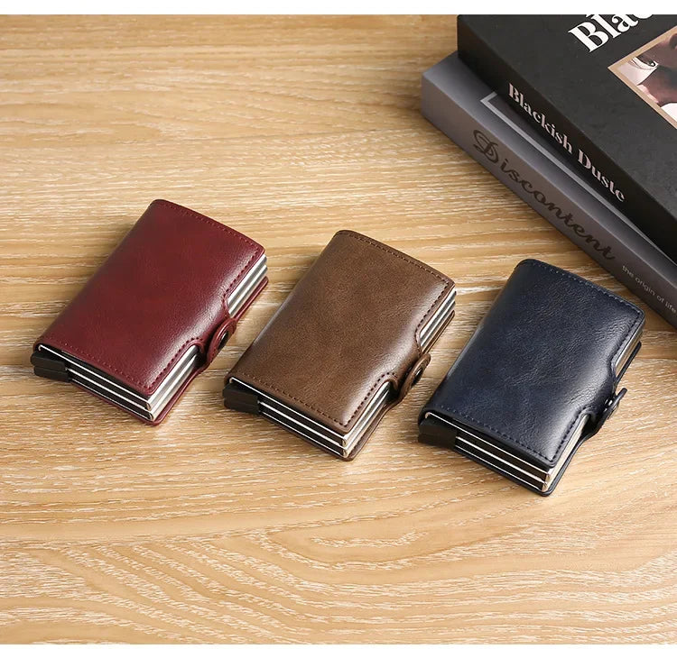 Slim Dual-Layer RFID-Blocking Carbon Fiber Wallet for Men