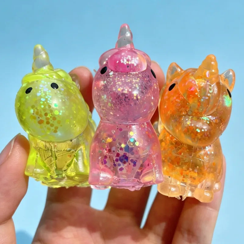 Glitter Unicorn Squishy Stress Ball – Soft Sensory Fidget Toy