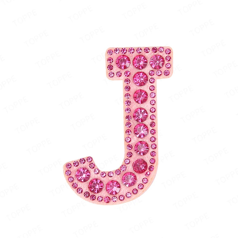 Pearl Rhinestone Letter Patches – Iron-On 3D DIY Embellishments