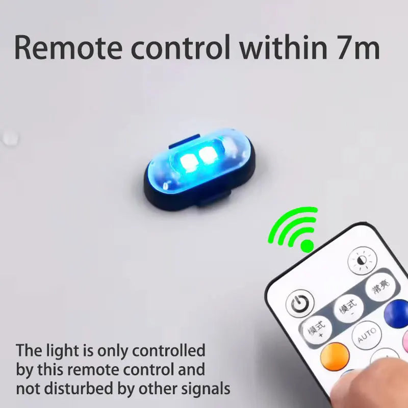 Wireless RGB LED Warning Light with Remote Control
