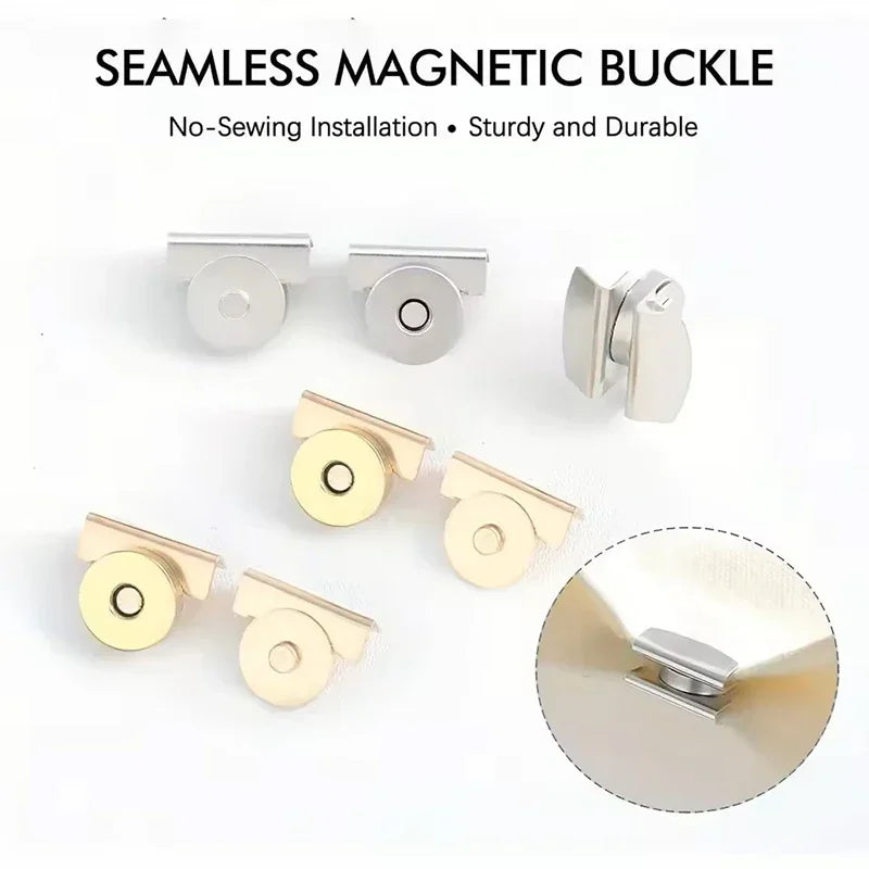 Metal Magnetic Snap Buttons for Sewing & Crafts (5 Pairs)