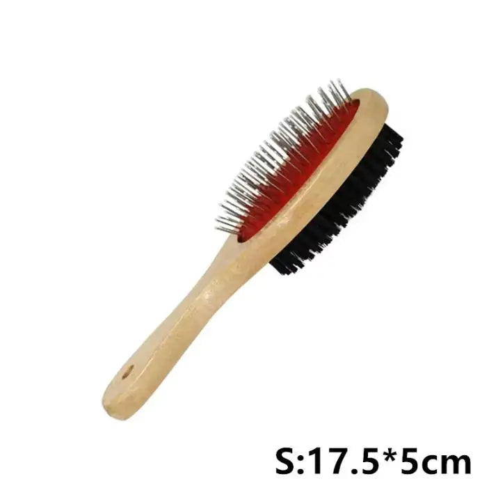 Wooden Double-Sided Pet Grooming Comb
