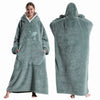 Oversized Wearable Fleece Blanket Hoodie with Sleeves