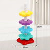 Montessori Rainbow Stacking Tower with Spinning Rings