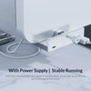 Aluminum USB 3.0 Hub with Clamp Mount for Desktops and Laptops