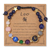 12 Zodiac Signs Natural Stone Bracelet