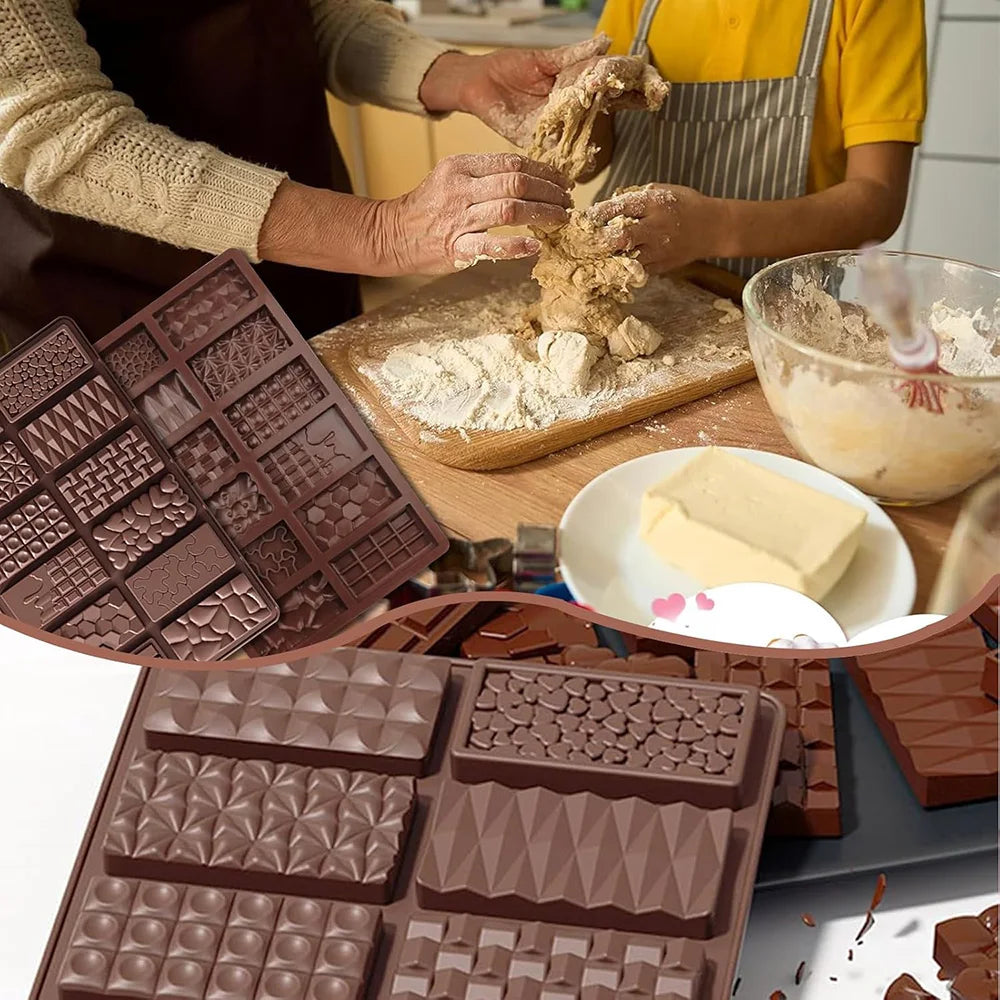 Deep Silicone Chocolate Bar Mold for Homemade Candy & Desserts