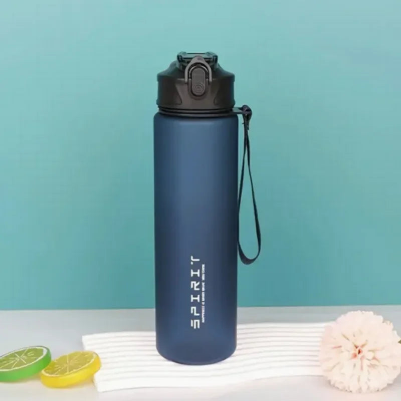 Motivational Time-Marker Water Bottle with Straw