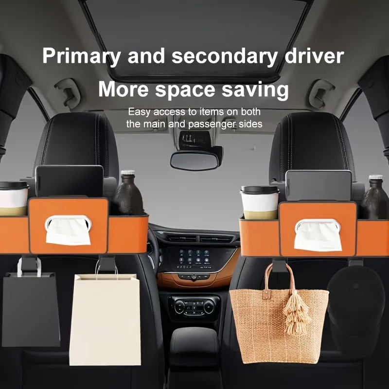 Car Seat Back Organizer with Storage Box