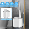 Disposable Toilet Brush Set with Self-Opening Holder