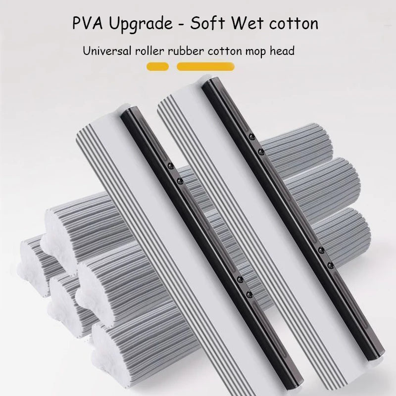 Roll of PVA upgrade soft wet cotton universal roller rubber mop head