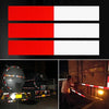 Red and White Reflective Safety Tape for Vehicles and Trailers (10-Pack)