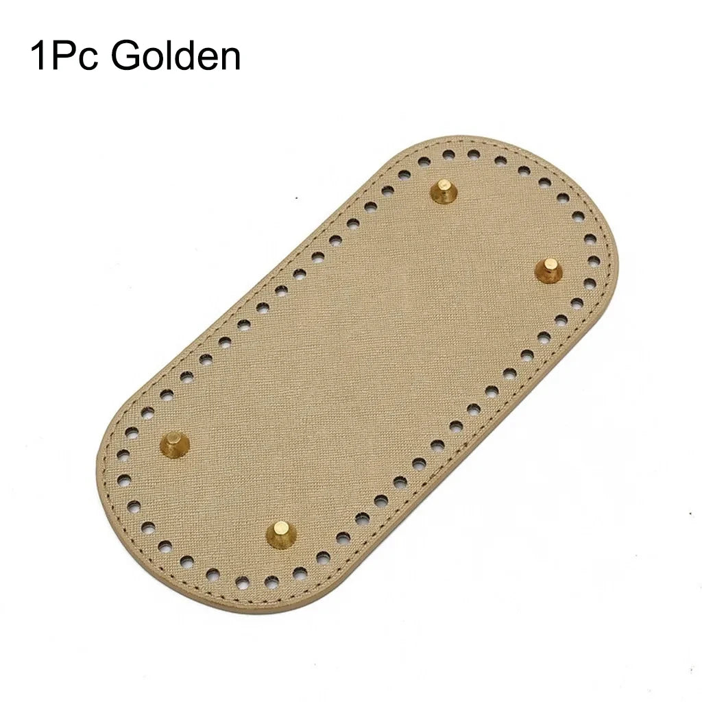 PU Leather Crochet Bag Base with Metal Feet