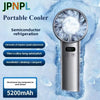 Portable High-Speed Rechargeable Handheld Fan with LED Display