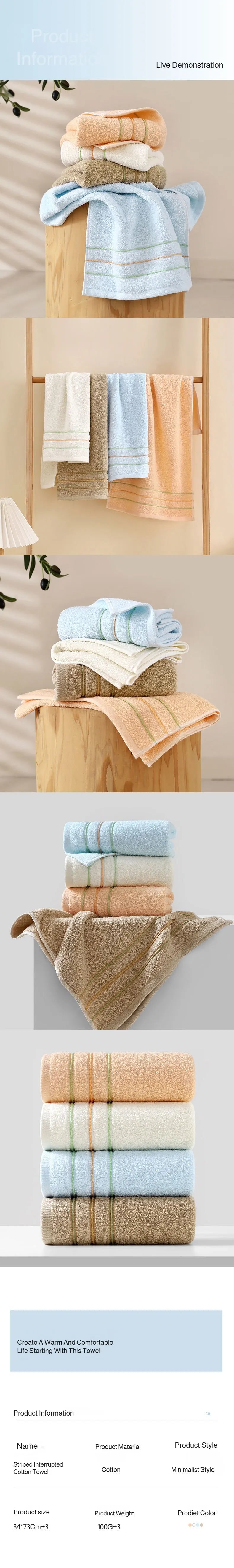 Quick-Dry Pure Cotton Towel – Ultra Soft & Absorbent for Home, Gym, or Travel