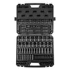 A black 90-piece impact socket set containing various SAE and metric drive sockets.