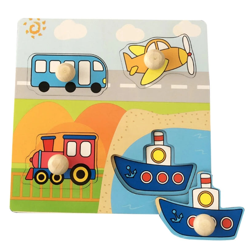 Wooden Alphabet Puzzle Board for Toddlers