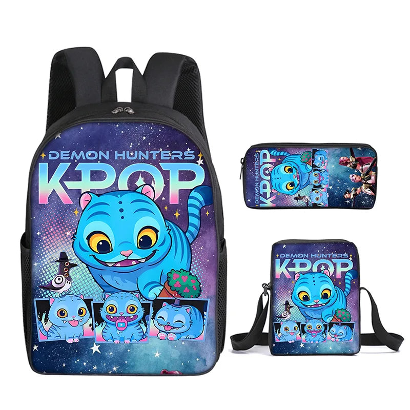 Kids' Cartoon School Backpack with Front Pocket