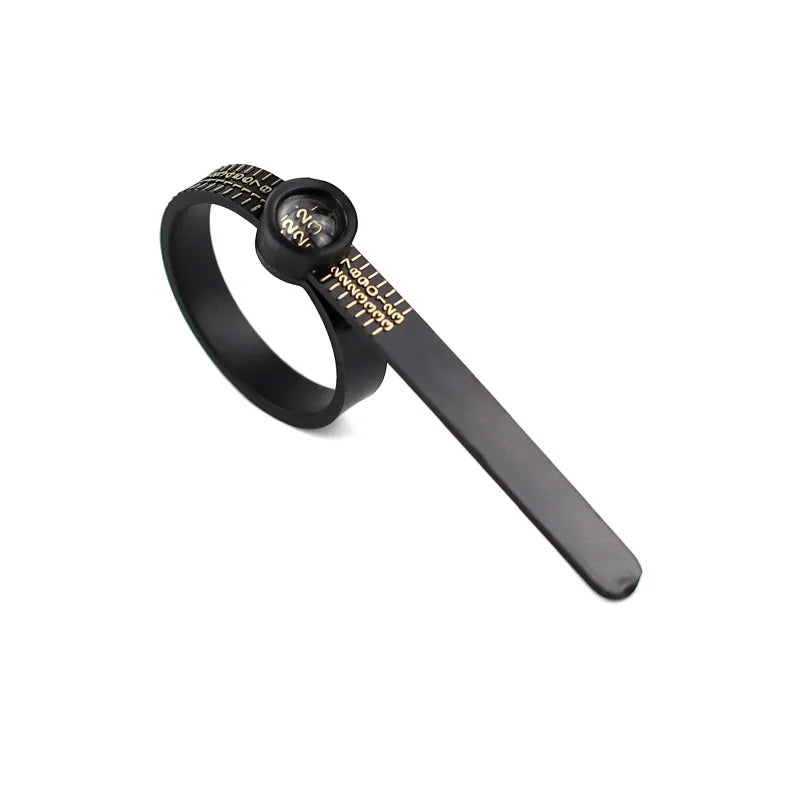 Ring Sizing Gauge with Magnifying Glass – Measure Finger Size at Home