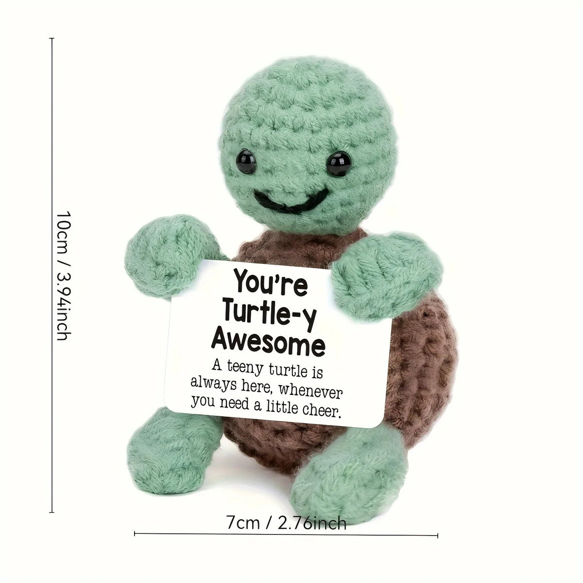 Handmade Crochet Amigurumi Doll with Love and Encouragement