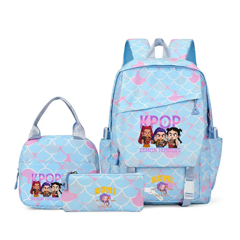 KPop Demon Hunters Backpack Set with Lunch Bag and Pencil Case