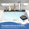 Thoughtful silicone foot mats used to provide stable support, prevent water accumulation, and keep countertops dry.