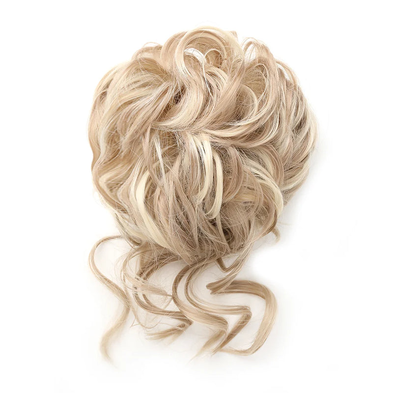 Synthetic Messy Bun Hair Extension with Claw Clip