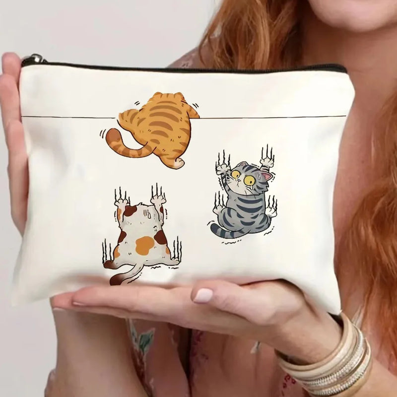 Zusammenklappbare Kosmetiktasche für Reisen mit Reißverschluss