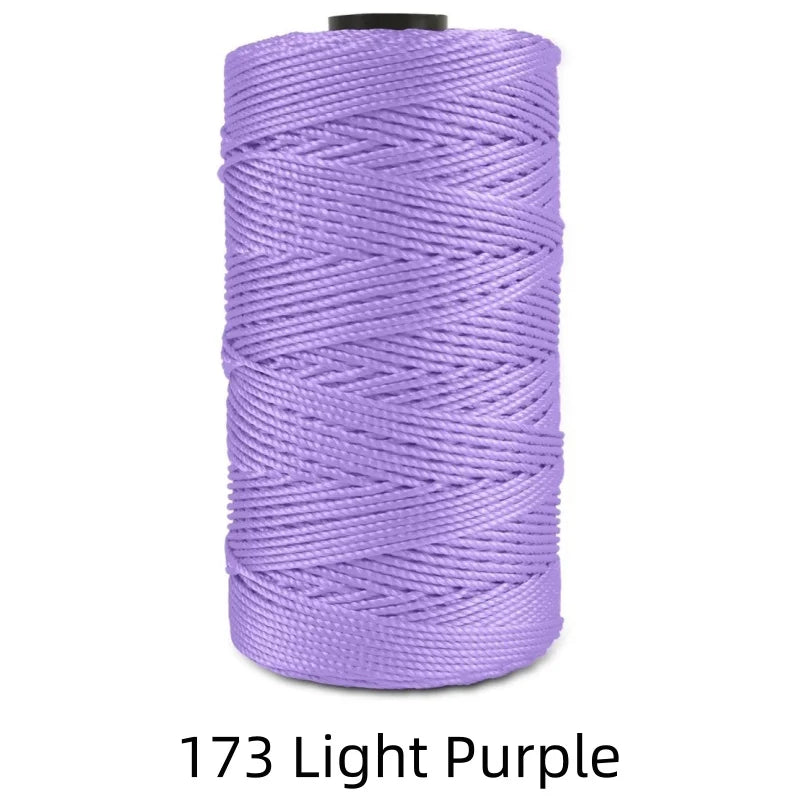 A spool of 1.5mm light purple ice silk crochet yarn for knitting and DIY crafts.