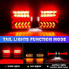 Close-up view of magnetic wireless LED trailer lights showing brake lights, turn signal, and position lights.