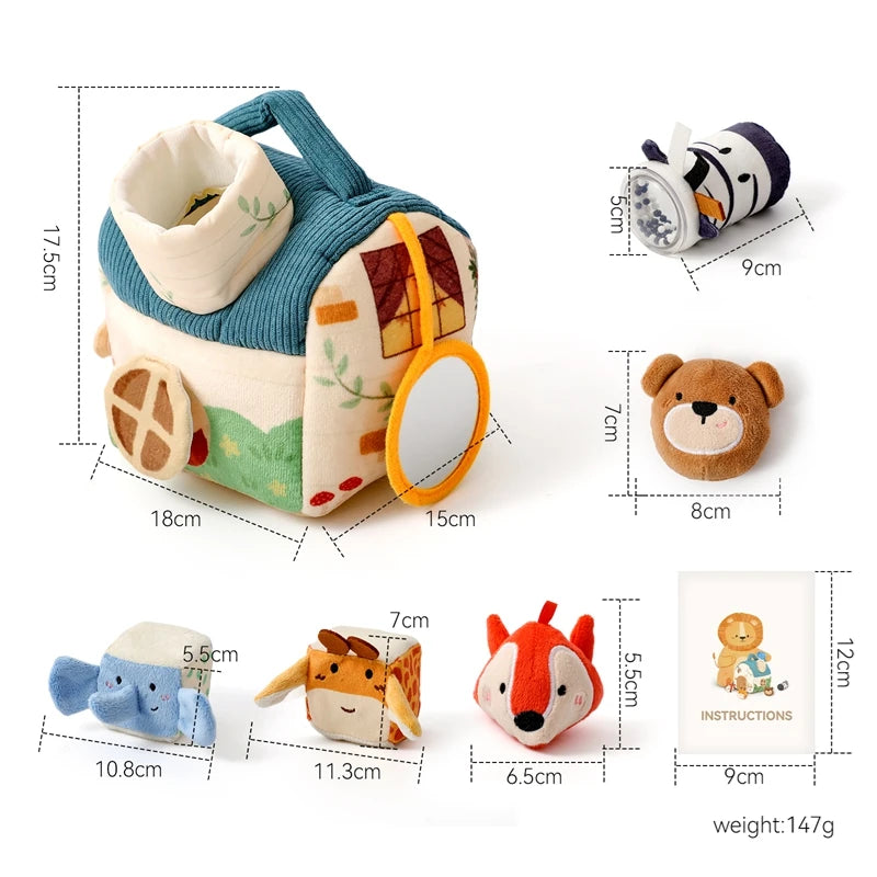 Montessori Sensory Tissue Box Toy with Soft Scarves