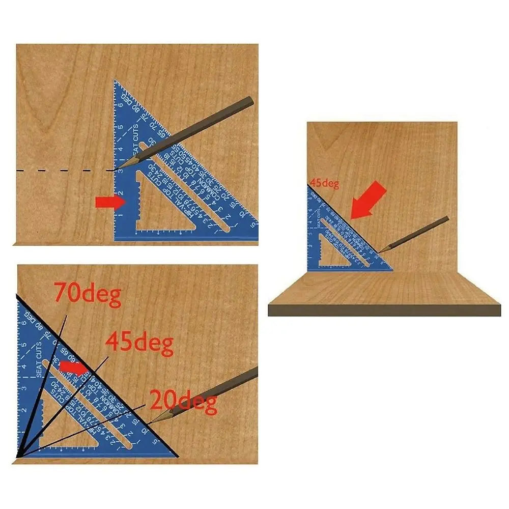 7-Inch Aluminum Alloy Triangle Speed Square Ruler