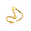 Waterproof Stainless Steel Ring with 18k Gold Plating