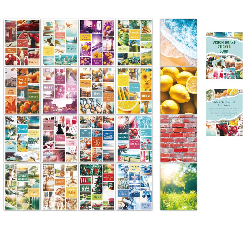 Vision Board Kit with Inspiration Stickers & Dream Journal