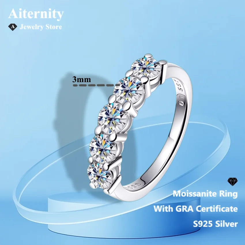 GRA Certified Moissanite Engagement Ring