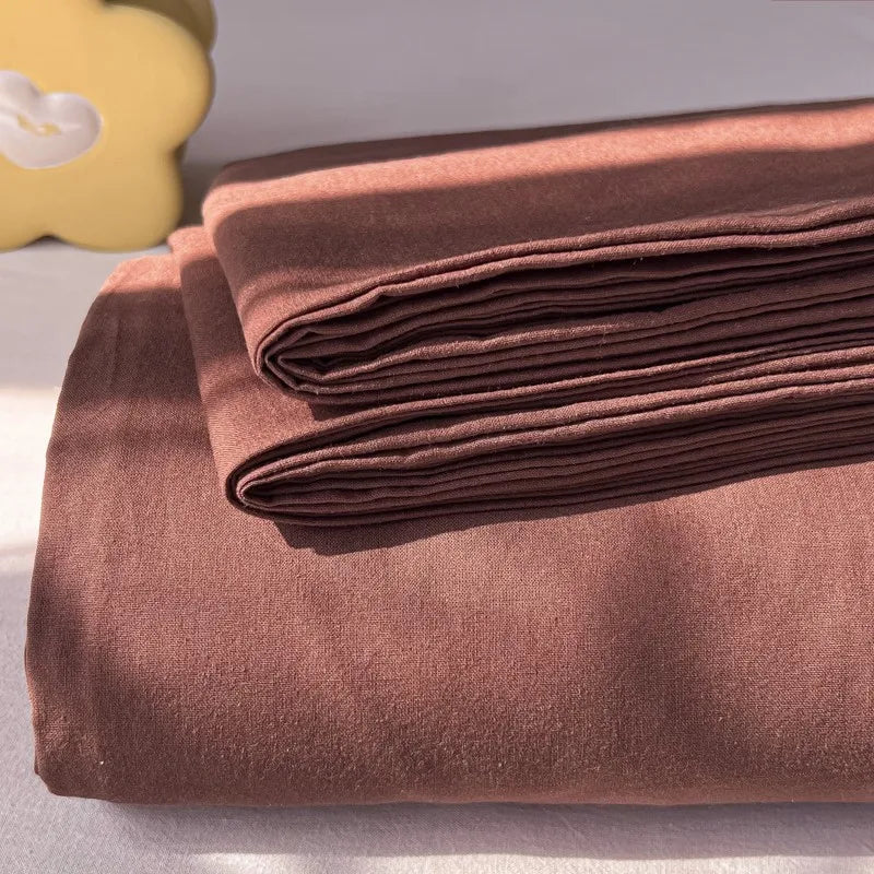 Organic Cotton Percale Bed Sheet Set with Pillowcases